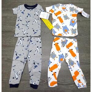 Carter's Baseball & Monsters 4pc Pajama Set Baby Boy 6 Months